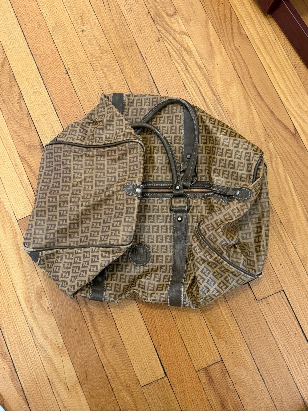 Fendi Brown Monogram Duffel Bag